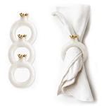 Resin Pomegranate Napkin Rings - Marble